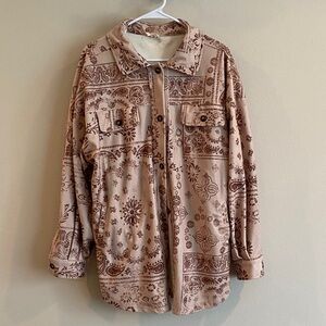 BiBi Tan and Brown Patterned Jacket